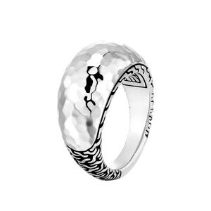 John Hardy Sterling Silver Classic Hammered Dome Ring Size 7